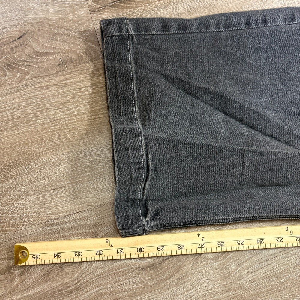 Hollister Mens Super Baggy Jeans 36x32 Dark Gray Wide Leg Pants Cotton Blend - Picture 6 of 8
